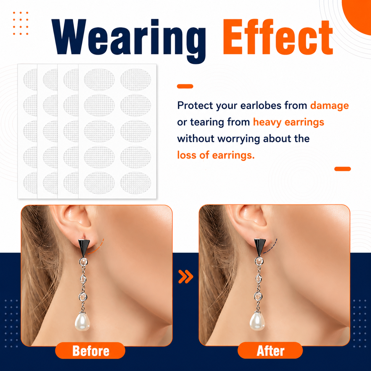 Earring Support Patches for Earlobes